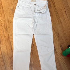 Madewell stovepipe White Straightleg Jeans